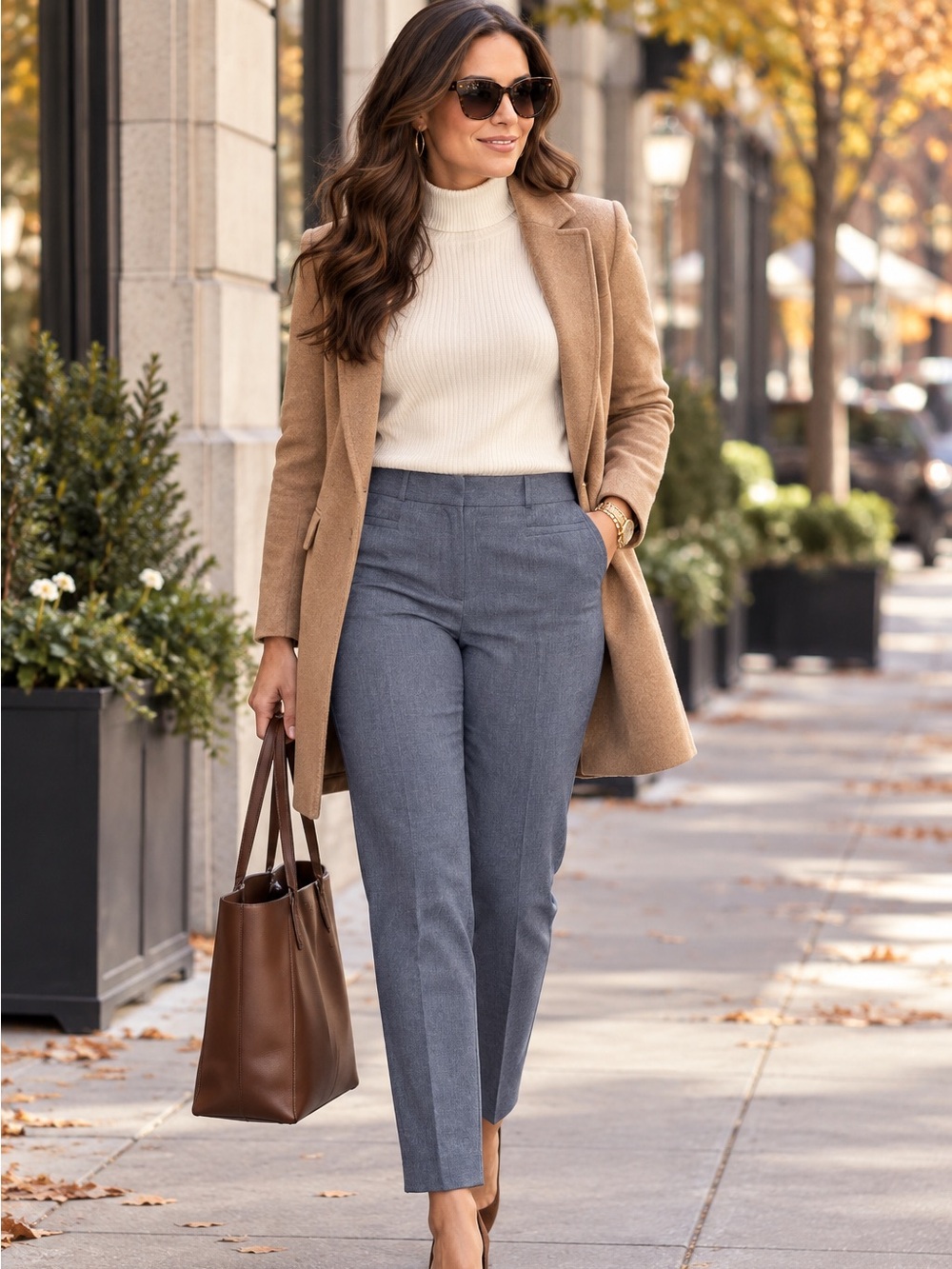 BANANA REPUBLIC Women's Blue SLOAN Dress Trouser Pants 14L NEW